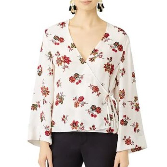 A.L.C. Tops - ALC Ray Silk Wrap Blouse Sz S